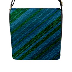 Stripes Course Texture Background Flap Messenger Bag (l)  by Nexatart