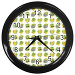 St Patrick S Day Background Symbols Wall Clocks (Black) Front