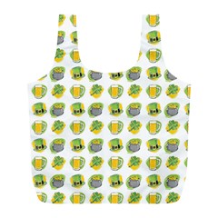 St Patrick S Day Background Symbols Full Print Recycle Bags (L) 