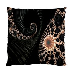 Fractal Black Pearl Abstract Art Standard Cushion Case (one Side) by Nexatart