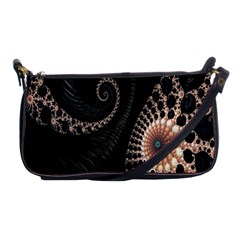 Fractal Black Pearl Abstract Art Shoulder Clutch Bags by Nexatart