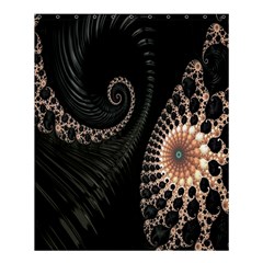 Fractal Black Pearl Abstract Art Shower Curtain 60  X 72  (medium)  by Nexatart