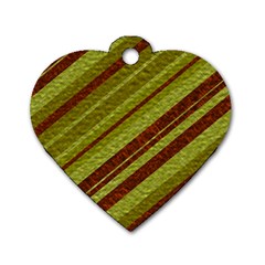 Stripes Course Texture Background Dog Tag Heart (two Sides) by Nexatart