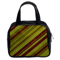 Stripes Course Texture Background Classic Handbags (2 Sides)