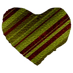 Stripes Course Texture Background Large 19  Premium Heart Shape Cushions by Nexatart
