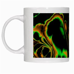 Glowing Fractal A White Mugs by Fractalworld