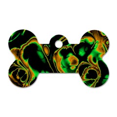 Glowing Fractal A Dog Tag Bone (two Sides) by Fractalworld