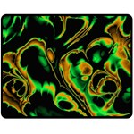 Glowing Fractal A Double Sided Fleece Blanket (Medium)  58.8 x47.4  Blanket Back