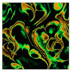 Glowing Fractal A Large Satin Scarf (square) by Fractalworld