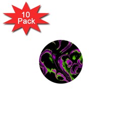 Glowing Fractal B 1  Mini Buttons (10 Pack)  by Fractalworld