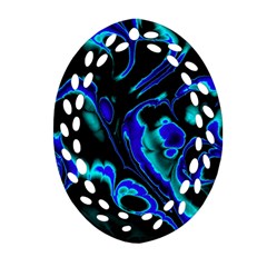 Glowing Fractal C Ornament (oval Filigree) by Fractalworld