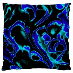 Glowing Fractal C Large Cushion Case (two Sides) by Fractalworld