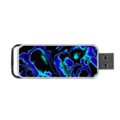 Glowing Fractal C Portable Usb Flash (one Side) by Fractalworld