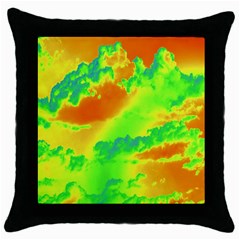 Sky Pattern Throw Pillow Case (black) by Valentinaart