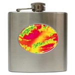 Sky pattern Hip Flask (6 oz) Front