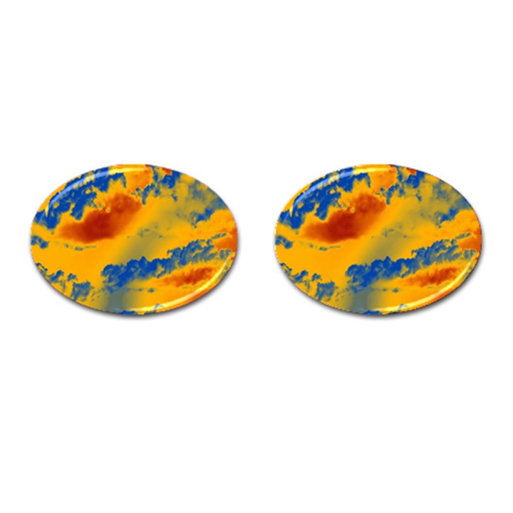 Sky pattern Cufflinks (Oval)