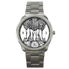 National Emblem Of India  Sport Metal Watch by abbeyz71