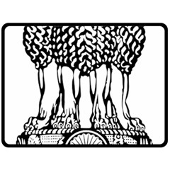 National Emblem Of India  Double Sided Fleece Blanket (large)  by abbeyz71