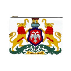 State Seal Of Karnataka Cosmetic Bag (large)  by abbeyz71