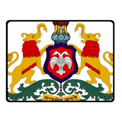 State Seal Of Karnataka Fleece Blanket (small) by abbeyz71