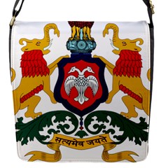 State Seal Of Karnataka Flap Messenger Bag (s) by abbeyz71