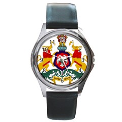 State Seal Of Karnataka Round Metal Watch by abbeyz71