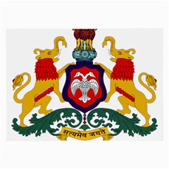 State Seal Of Karnataka Large Glasses Cloth by abbeyz71