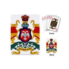 State Seal Of Karnataka Playing Cards (mini)  by abbeyz71