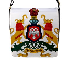 State Seal Of Karnataka Flap Messenger Bag (l)  by abbeyz71