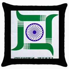 Seal Of Indian State Of Jharkhand Throw Pillow Case (black) by abbeyz71