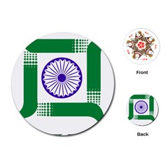 Seal Of Indian State Of Jharkhand Playing Cards (round)  by abbeyz71