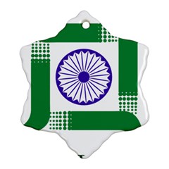 Seal Of Indian State Of Jharkhand Snowflake Ornament (two Sides) by abbeyz71