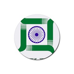 Seal Of Indian State Of Jharkhand Rubber Coaster (round)  by abbeyz71