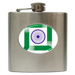 Seal Of Indian State Of Jharkhand Hip Flask (6 Oz) by abbeyz71