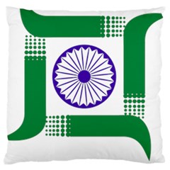 Seal Of Indian State Of Jharkhand Large Cushion Case (two Sides) by abbeyz71