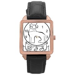 Seal Of Indian State Of Manipur  Rose Gold Leather Watch  by abbeyz71