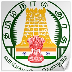 Seal Of Indian State Of Tamil Nadu  Canvas 12  X 12   by abbeyz71