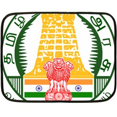 Seal Of Indian State Of Tamil Nadu  Double Sided Fleece Blanket (mini)  by abbeyz71