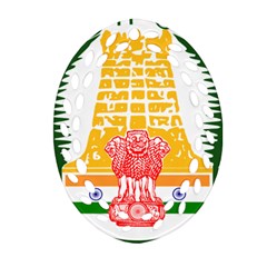 Seal Of Indian State Of Tamil Nadu  Ornament (oval Filigree)