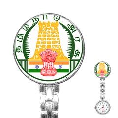 Seal Of Indian State Of Tamil Nadu  Stainless Steel Nurses Watch by abbeyz71