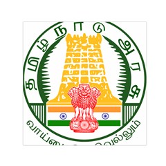 Seal Of Indian State Of Tamil Nadu  Small Satin Scarf (square) by abbeyz71