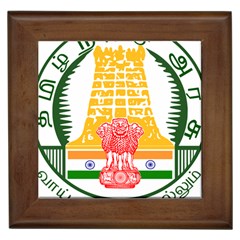 Seal Of Indian State Of Tamil Nadu  Framed Tiles by abbeyz71