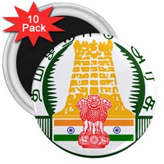 Seal Of Indian State Of Tamil Nadu  3  Magnets (10 Pack)  by abbeyz71