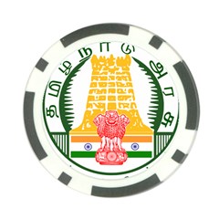 Seal Of Indian State Of Tamil Nadu  Poker Chip Card Guard