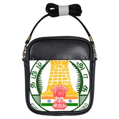 Seal Of Indian State Of Tamil Nadu  Girls Sling Bags by abbeyz71