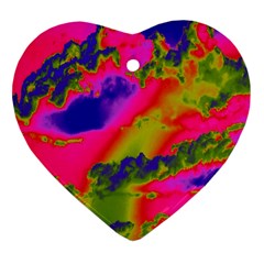 Sky Pattern Heart Ornament (two Sides) by Valentinaart