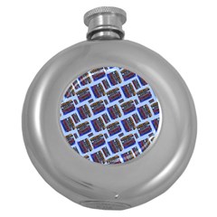 Abstract Pattern Seamless Artwork Round Hip Flask (5 Oz) by Nexatart