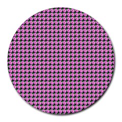 Pattern Grid Background Round Mousepads