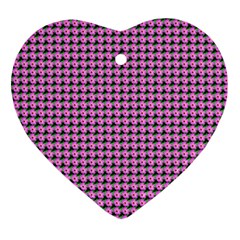 Pattern Grid Background Heart Ornament (two Sides) by Nexatart