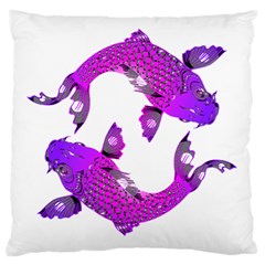 Koi Carp Fish Water Japanese Pond Large Cushion Case (two Sides) by Nexatart